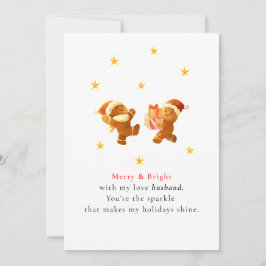 Süße romantische Weihnachtskarte für den Ehemann Feiertagskarte