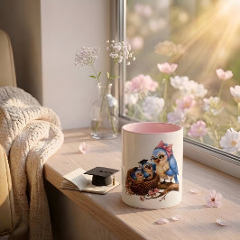 Süße rosa Abschieds-Vogeltasse Tasse