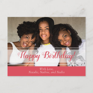 Süße rosa Alles Gute zum Geburtstag Foto Postkarte