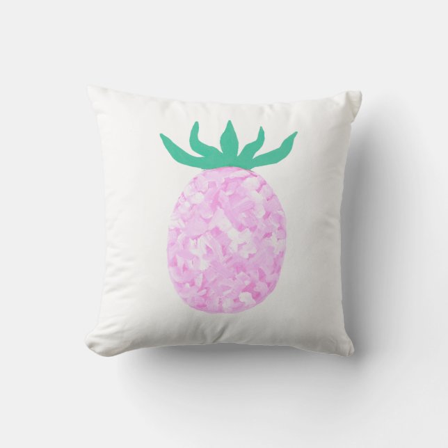 Süße rosa Ananas Kissen (Vorderseite)