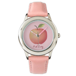 Süße rosa Apfel Armbanduhr