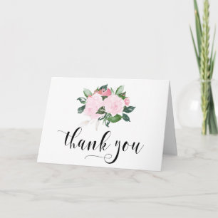 Süße rosa Aquarellrosen Danke