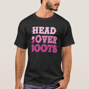 Süße rosa ästhetische südliche Cowgirl-Country-Mus T-Shirt