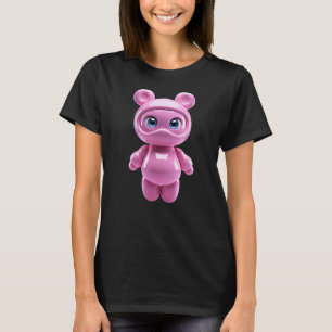 Süße rosa Astronaut-Bär-Aesthetic-Figur T-Shirt