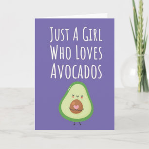 Süße rosa Avocado-Karten für Baby-Mädchen Kinder S Karte
