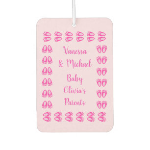 Süße rosa Baby-Mädchen-Hasenfüße Ostern individuel Autolufterfrischer