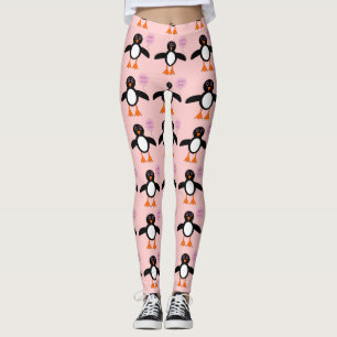Süße rosa Baby-Mädchen-Pinguin-Leggings Leggings