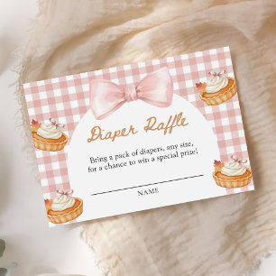 Süße rosa Baby-Party Windel-Raffle Begleitkarte