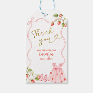 Süße rosa Babykleidung Baby Shower Geschenkanhänge Geschenkanhänger