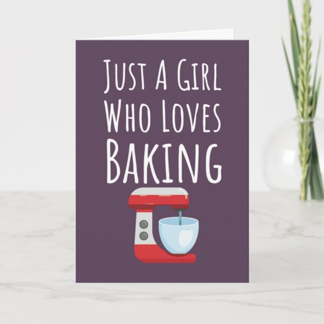 Süße rosa Bäcker-Karten für Baby-Mädchen Kinderbac Karte (Vorderseite)