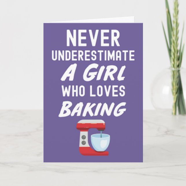 Süße rosa Backkarten für kleine Mädchen Kinderbäck Karte (Vorderseite)