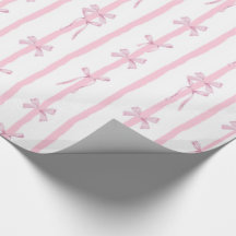 Süße rosa Bandstreifen-Geschenkpapier