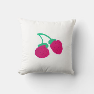 Süße rosa Beeren Wurf Kissen