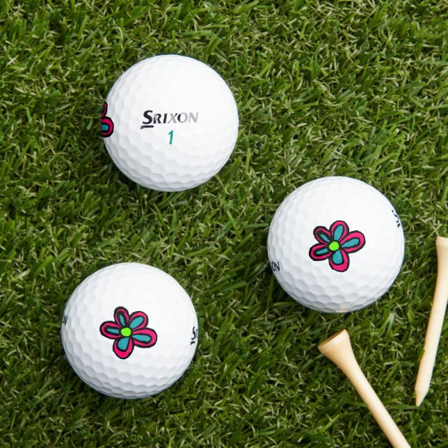 Süße rosa Blume Golfball (Insitu Gras)