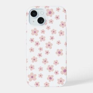 Süße rosa Blumen iPhone-Hülle – Ästhetische Hüllen iPhone 15 Hülle