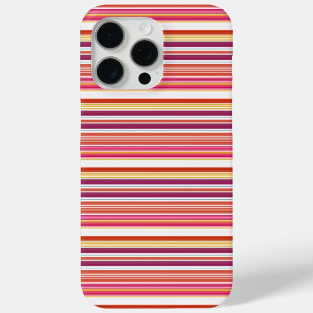 Süße rosa braune Streifen Case-Mate iPhone Hülle (Rückseite)