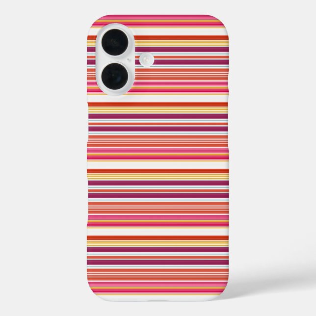 Süße rosa braune Streifen Case-Mate iPhone Hülle (Rückseite)