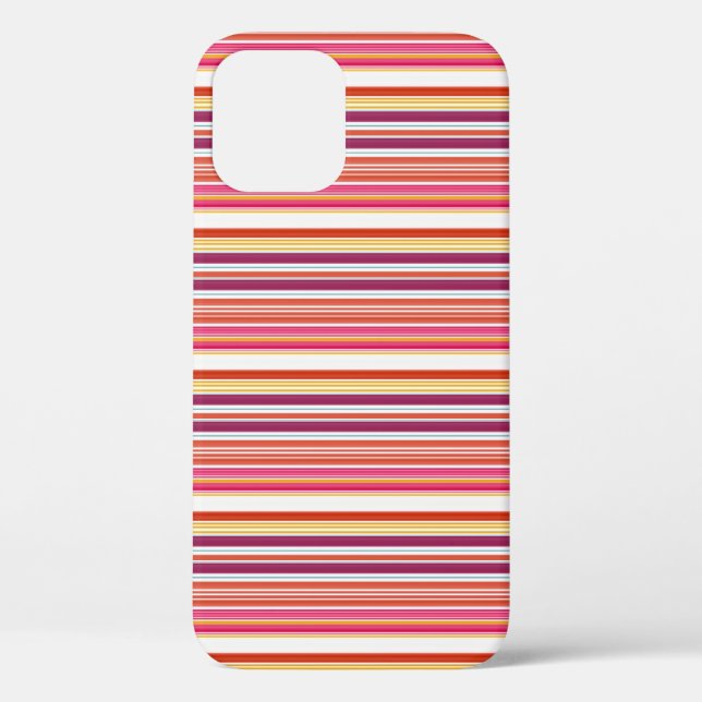 Süße rosa braune Streifen Case-Mate iPhone Hülle (Rückseite)