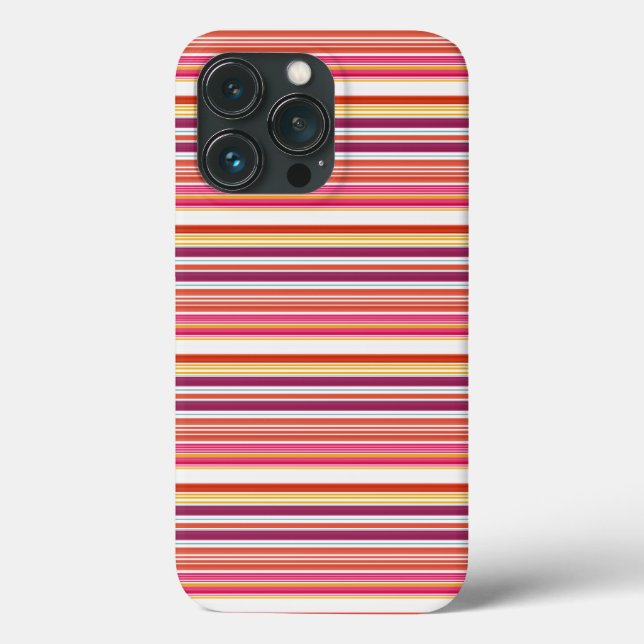 Süße rosa braune Streifen Case-Mate iPhone Hülle (Rückseite)
