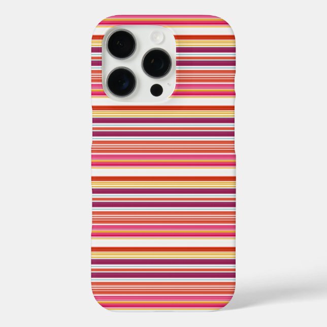 Süße rosa braune Streifen Case-Mate iPhone Hülle (Rückseite)