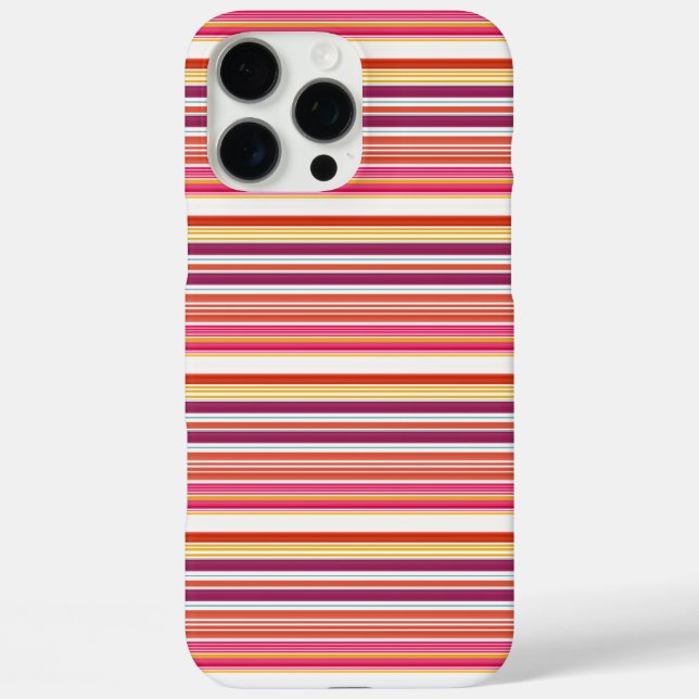 Süße rosa braune Streifen Case-Mate iPhone Hülle (Rückseite)