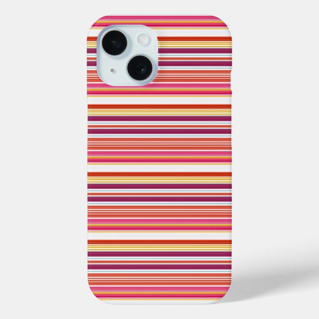 Süße rosa braune Streifen Case-Mate iPhone Hülle (Rückseite)