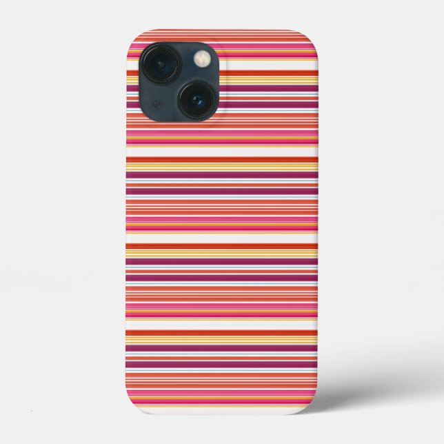 Süße rosa braune Streifen Case-Mate iPhone Hülle (Rückseite)