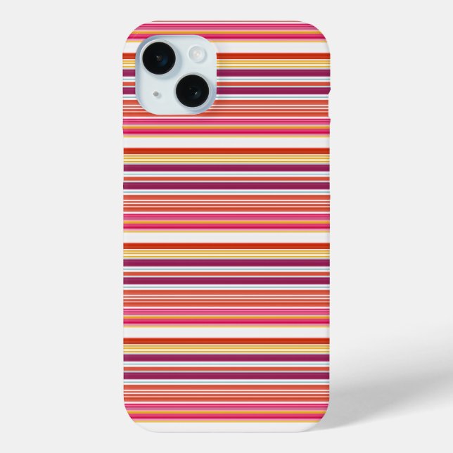 Süße rosa braune Streifen Case-Mate iPhone Hülle (Rückseite)