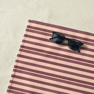 Süße rosa braune Streifen Strandtuch