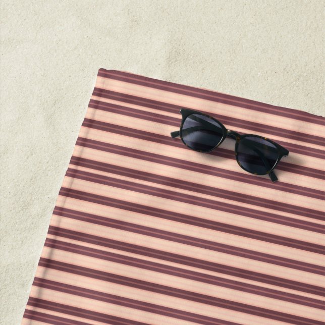 Süße rosa braune Streifen Strandtuch (Beispiel)