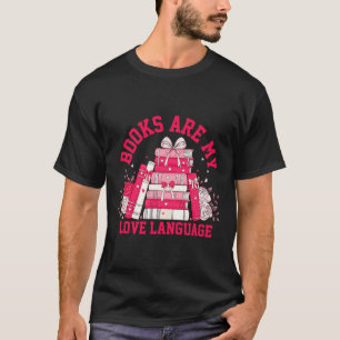 Süße rosa Bücher sind meine Liebessprache Valentin T-Shirt