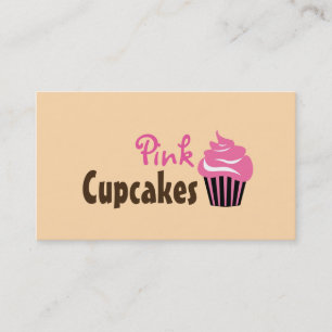 Süße rosa Cupcake-Bäckerei Visitenkarte