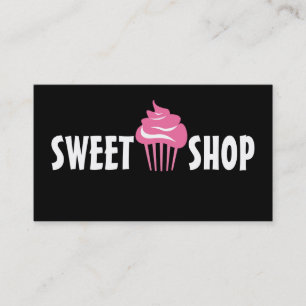 Süße rosa Cupcakes Torten Catering Bäckerei Geschä Visitenkarte