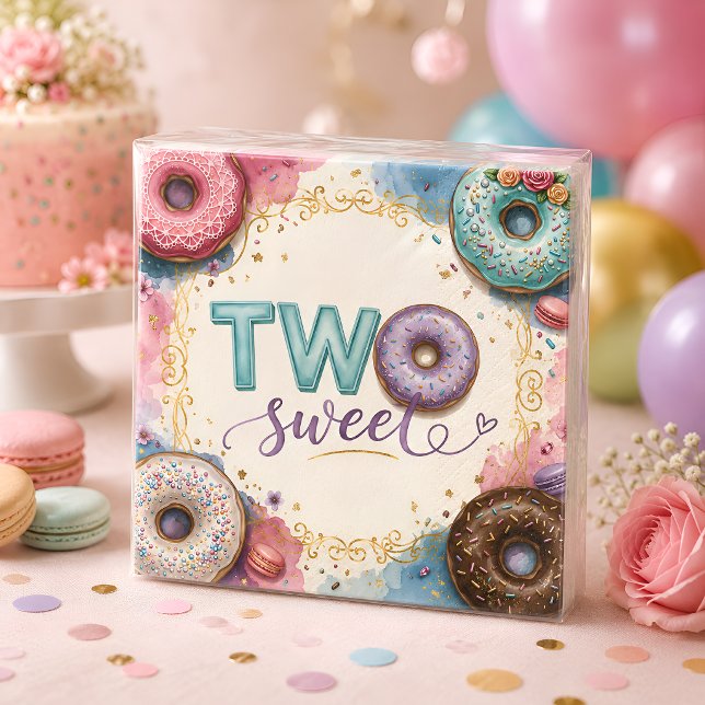 Süße rosa Donut-Themenwelt Serviette (Von Creator hochgeladen)