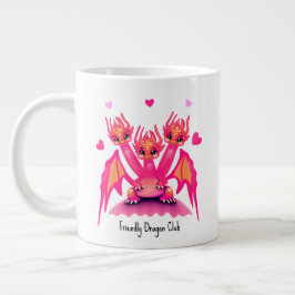Süße rosa Drachen Jumbo-Tasse