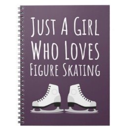 Süße rosa Eiskunstlauf-Geschenke für Mädchen für K Notizblock