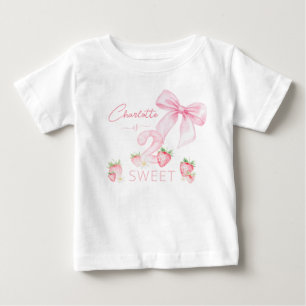 Süße rosa Erdbeeren 2 Zwei Süße zum 2. Geburtstag Baby T-shirt