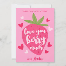 Süße rosa Erdbeeren-Liebes-Beeren-Herzen Valentins