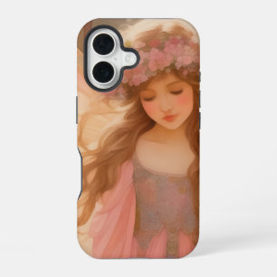 Süße rosa Feen-Fantasie-Malerei iPhone 16 Hülle