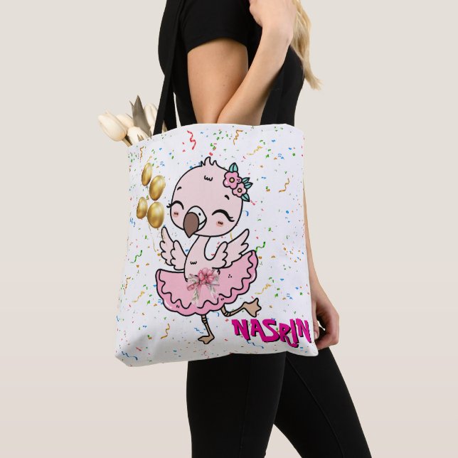 Süße rosa Flamingo-Ballerina   (Von Nahem)
