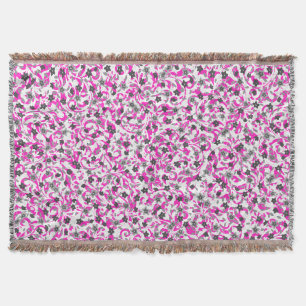 Süße rosa graue weiße abstrakte Blumen Decke