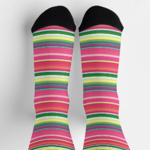 Süße rosa grüne Streifen Socken