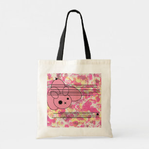 Süße rosa Hase Abstract-Tasche Tragetasche