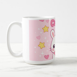 Süße rosa Hasen-Wanduhr Kaffeetasse