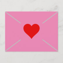 Süße rosa Herz Valentinstag Umschlag
