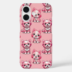 Süße rosa Hunde iPhone 16 Hülle