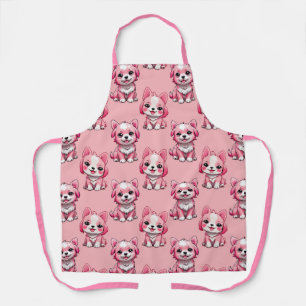 Süße rosa Hunde Schürze