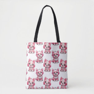 Süße rosa Hunde - Weiß