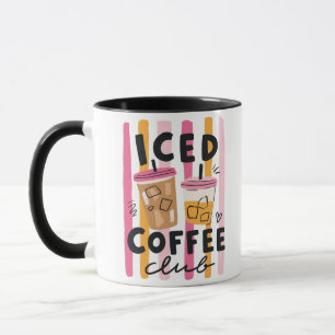 Süße rosa Kaffeetassen Sommer-Kaffee-Design