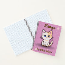 Süße rosa Kitty-Katze Süße personalisierte Namenss